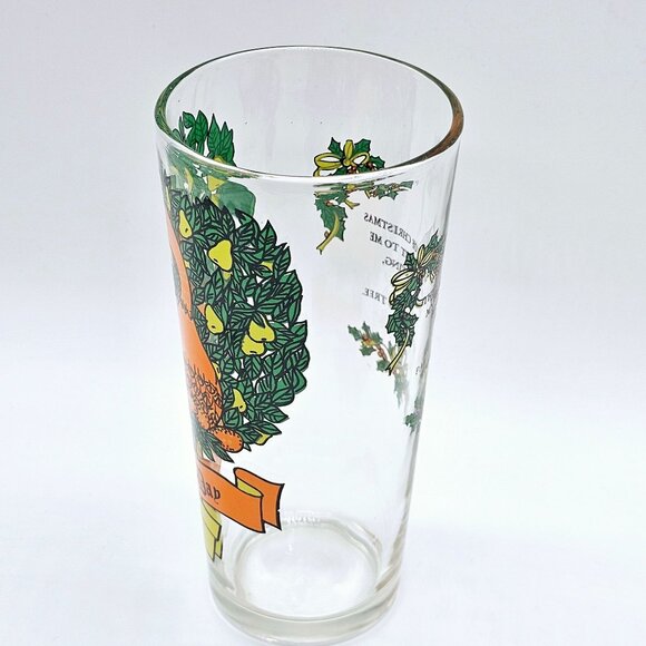 6th Day Drinking Glass from 12 Days of Christmas Set 5.5" TS &T Indiana Glass - Picture 4 of 10